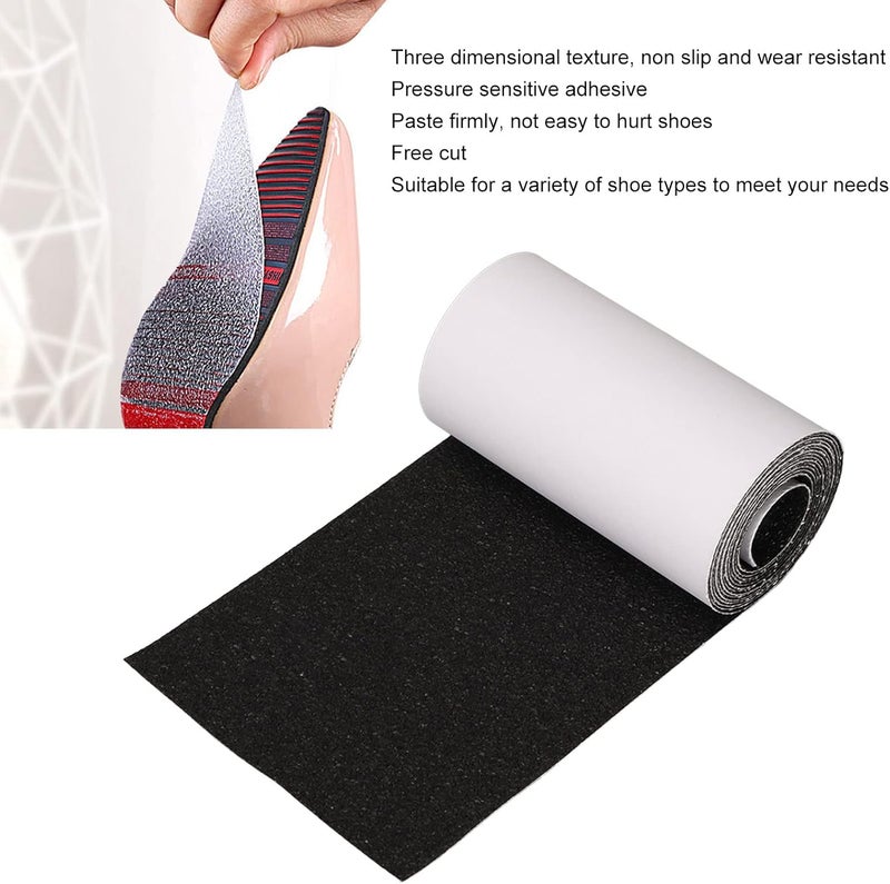 woobles Sole Stickers, Black Non Slip Free Cutting Sole Protector Sticker, Thicken Shoe Sole Cover Protector for High Heels Stilettos Boots - Image 3